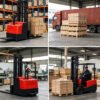 Main-04 SR-CC08 2t Full Electric Stacker Small Lithium Battery Powered Container Walkie Straddle Stacker Forklift