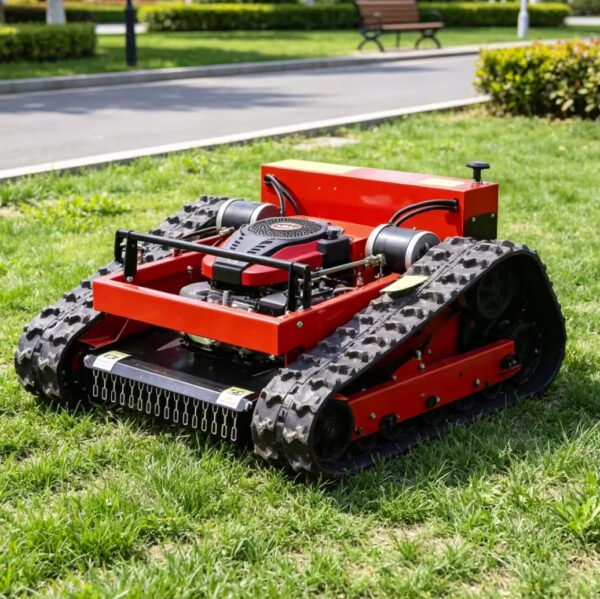 Main-04 HT-550B Remote-controlled Lawn Mower DIY Garden Crawler Grass Cutter Gasoline Lawn Mover Remote Control CE ISO Certified