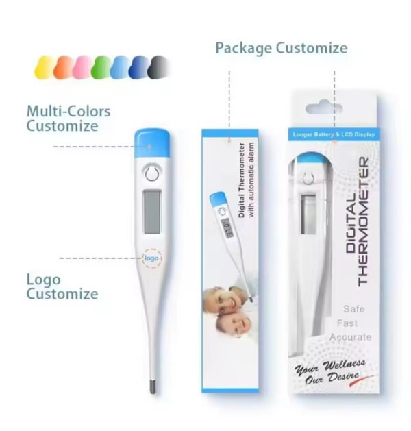 Main-04 KH-101 Electric Adult & Baby Digital Thermometer with Hard Head Measures Fahrenheit & Celsius for Underarm Temperature Checks