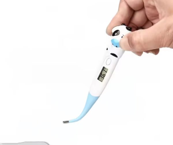KH-102 Cartoon Cow and Monkey Animal Head Design Soft-Tip Electronic Digital Thermometer for Children and Infants English Version