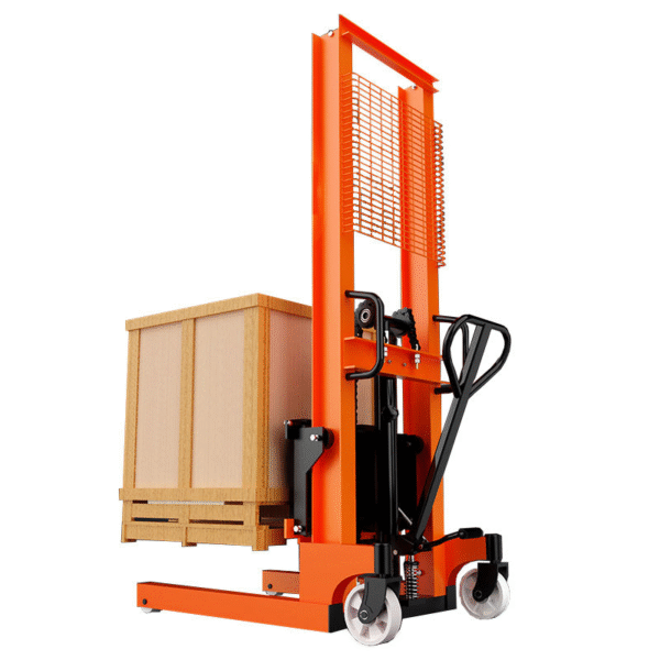 Main-04 SR-CC11 Hydraulic Manual Pallet Stacker Forklift Crane 1 Ton Hand Operated Forklifts Hand Pallet Stacker