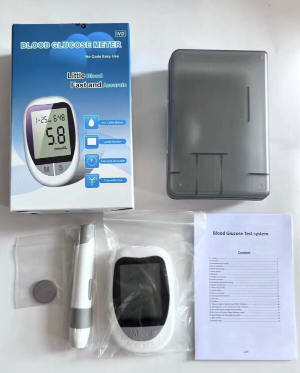 Main-05 HK-100 Blood Glucose Meter Household Blood Glucometer Check Blood Sugar Test Machine Blood Glucose Meter