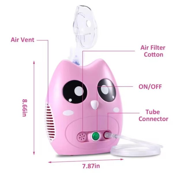 Main-06 CNB69026 Hot Selling Cartoon Owl Home Use With Mask Portable Compressor Nebulizer for Children Adult