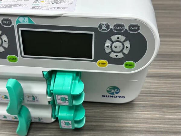 Main-06 SRS-9B Double Channel Digital Medical Electric Volumetric IV Syringe Infusion Pump for Human Vet