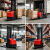 Main-06 SR-CC08 2t Full Electric Stacker Small Lithium Battery Powered Container Walkie Straddle Stacker Forklift