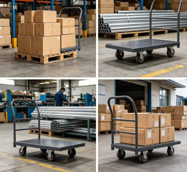 Main-06 SR-CC18 450KG Hand Platform Truck Heavy Duty Manual Platform Truck Trolley Mobile Trolley