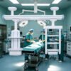 Main-06 MXDQ-1 Steel Manual Medical Lifting Tower CE Certified Comprehensive Ceiling Mounted Hospital ICU Surgical Equipment Pendant