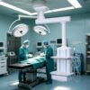 Main-06 MX-DT04 Advanced Hospital Ceiling Pendant System Electrically-Powered Steel Metal Surgical Lifting Tower Enhanced Patient Care