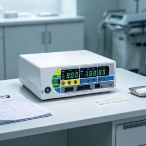 Detail-01 SJ350A Electrosurgical Unit 350W Multi-Mode Desktop High-Frequency Electrosurgical Unit