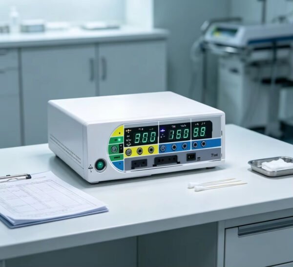 Detail-01 SJ350A Electrosurgical Unit 350W Multi-Mode Desktop High-Frequency Electrosurgical Unit