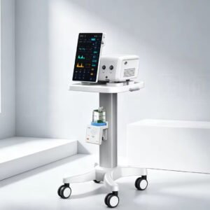 T80 Portable Electric Hospital Intensive Care Unit Ventilator Equipped with a 15-inch Touch Screen Display and Life Sign Monitoring