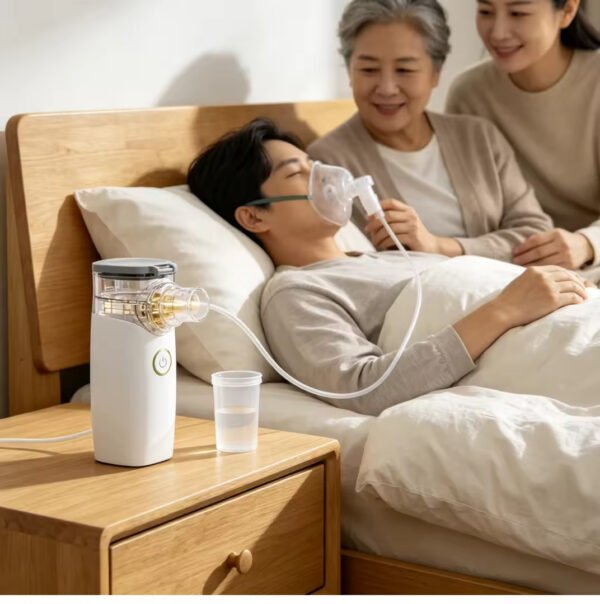 NE -M01Portable Handheld Plastic Electric Mesh Nebulizer with Removable Battery for Medical Use