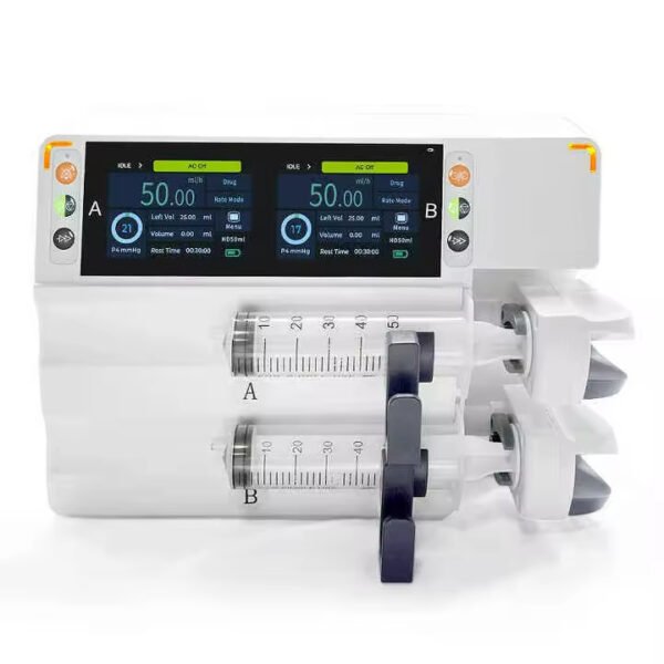 OSP-600A Dual-Channel Syringe Pump, High Precision Dual Screen Syringe Pump, High Quality Medical Syringe Pump