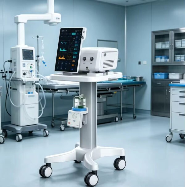 Main-05 T80 Portable Electric Hospital Intensive Care Unit Ventilator Equipped with a 15-inch Touch Screen Display and Life Sign Monitoring