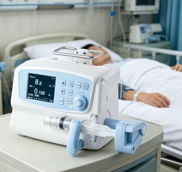 Main-05 SL-605T High Precision Syringe Pump 0.01 Ml/h Flow Control Drug Library 50000 Event Log Stackable Docking Station for ICU Infusion
