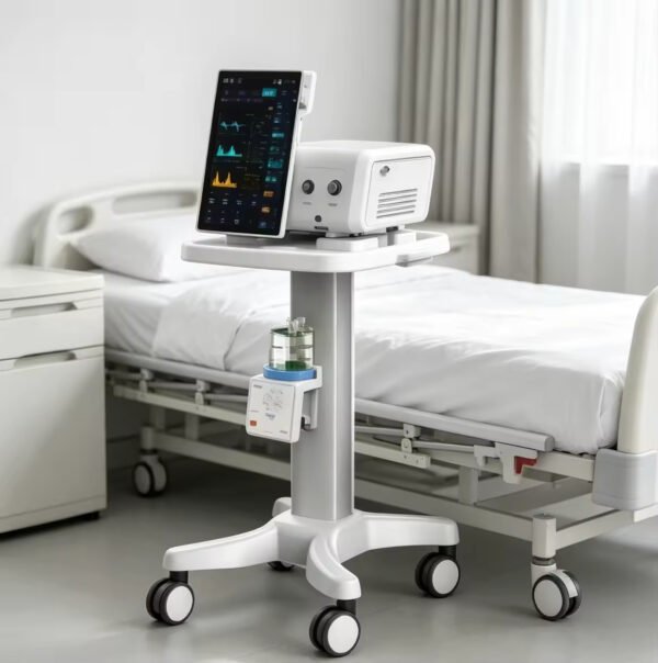 Main-06 T80 Portable Electric Hospital Intensive Care Unit Ventilator Equipped with a 15-inch Touch Screen Display and Life Sign Monitoring
