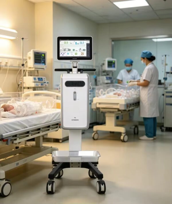 Nain-01 P6 TemperatureControl System ICU Ventilator Invasive/Non-Invasive Modes Turbine Driven CE Certified