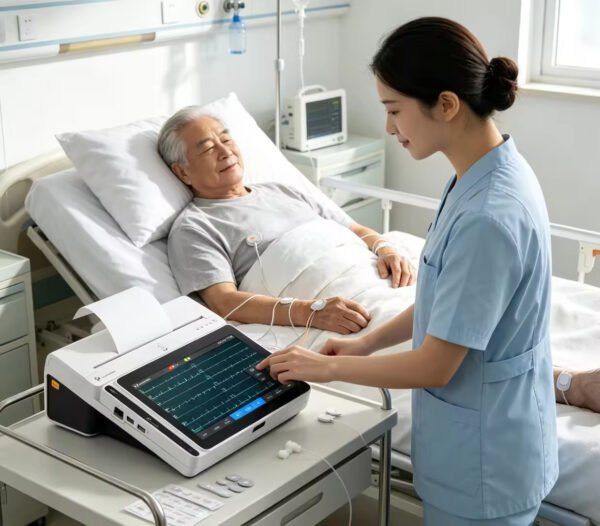 Neoecg T180 With Touch Screen Medical Electrocardiogram 3 Channel 12 Lead Portable ECG Machine