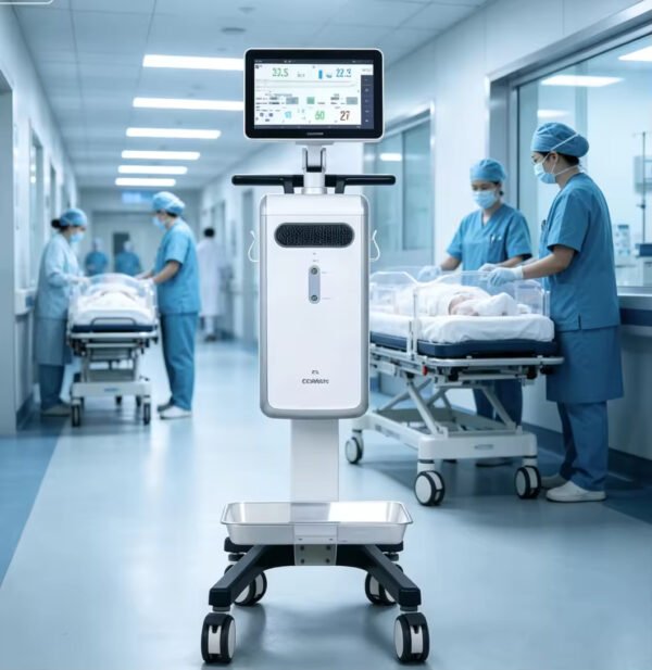 Nain-03 P6 TemperatureControl System ICU Ventilator Invasive/Non-Invasive Modes Turbine Driven CE Certified