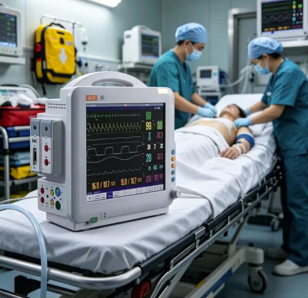 Q5 12.1LCD High Resolution Display With Full Touch Screen ICU Monitor Price Hospital Multi-parameter Patient Monitor