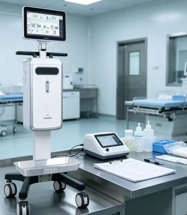 Nain-04 P6 TemperatureControl System ICU Ventilator Invasive/Non-Invasive Modes Turbine Driven CE Certified