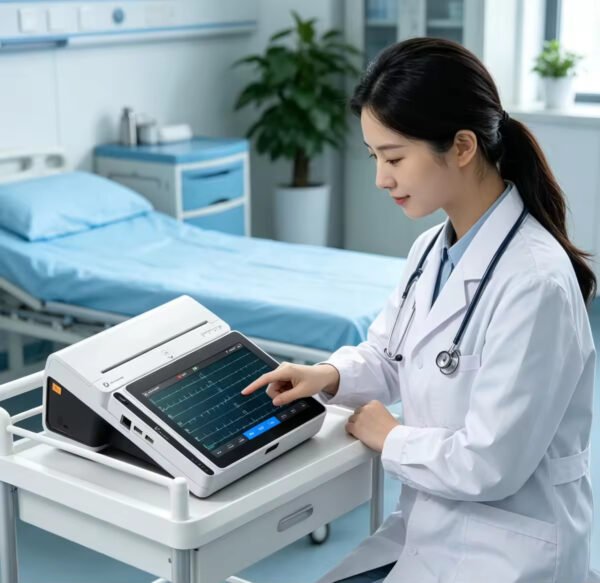 Neoecg T180 With Touch Screen Medical Electrocardiogram 3 Channel 12 Lead Portable ECG Machine
