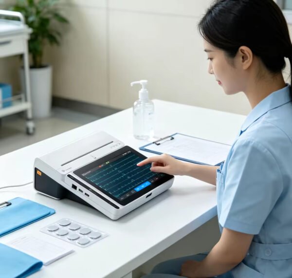 Neoecg T180 With Touch Screen Medical Electrocardiogram 3 Channel 12 Lead Portable ECG Machine