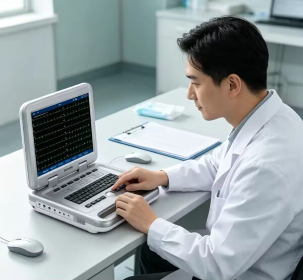 Nain-06 SE-12N Laptop Type ECG Machine 15 Inch ECG Machine with 12 Lead Synchronous Acquisition and Display 18 Channel Electrocardiogram
