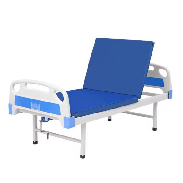 C-03 Single Crank Bed Manual Nursing ABS 6cm Mattress Flatbed Elderly Patients Hospital Home