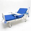 Main-01 C-05 Single Crank Bed Manual Hospital ABS Bed with Guardrail Mattress Dining Table Infusion Rack Silent Wheel Furniture Bed
