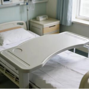 Main-01 SP-04 Over-bed Table Medical Dining Table Board Metal ABS Plastic Material for Hospital Bed Use