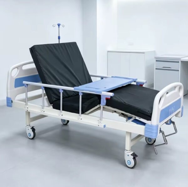 Main-01 T-06 2 Crank Bed Frame Patient Care Silent Double-Row Casters Manual Hospital Bed for Medical Ward