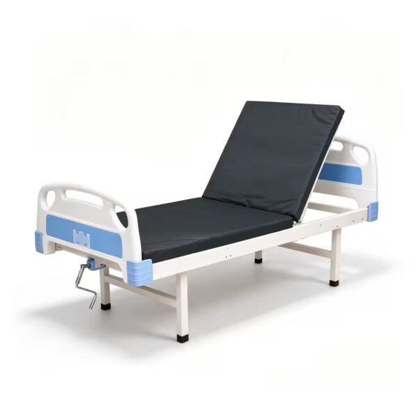 C-03 Single Crank Bed Manual Nursing ABS 6cm Mattress Flatbed Elderly Patients Hospital Home