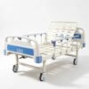 C-04 Single Crank Bed Manual Hospital ABS Bed with Guardrail Mute Wheel Furniture Flat Bed