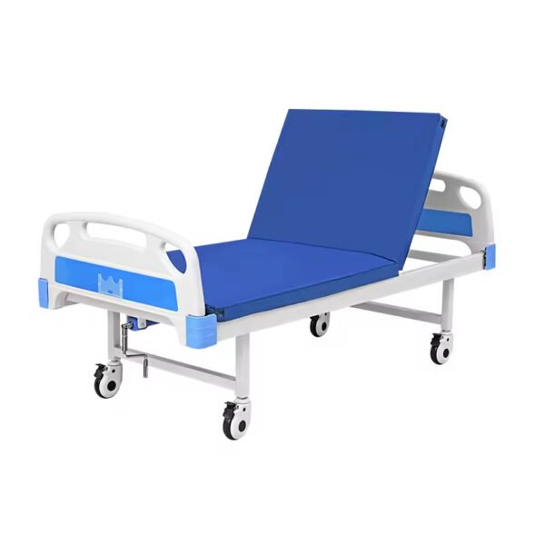 C-03 Single Crank Bed Manual Nursing ABS 6cm Mattress Flatbed Elderly Patients Hospital Home
