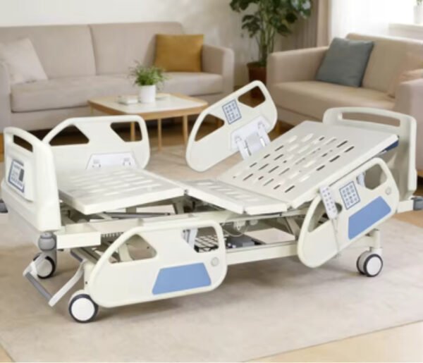 SR-GD01 Five Function Electric Bed with Weight Scale Hospital Furniture Medical ICU 5-function Electric Hospital Nursing Bed