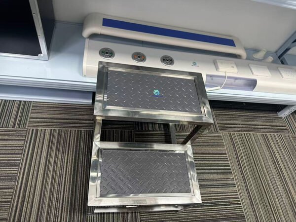 Main-03 SP-11 Hospital Furniture Stainless Steel Footstool Thickened Non-Slip Footrest and Heightened Steps Examination Bed Stairs Step