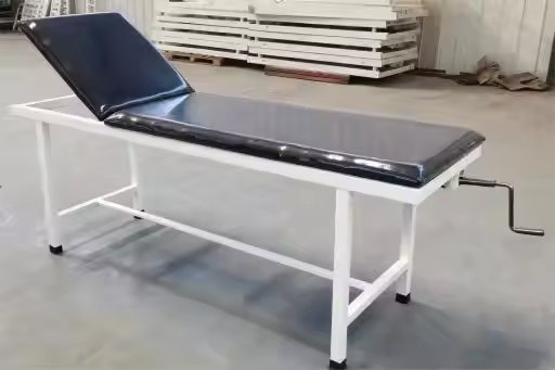 Main-03 A-16 Best Selling Factory-Sold Medical Bed Steel Base with Artificial Leather Cover Patient Exam Table Examination Bed