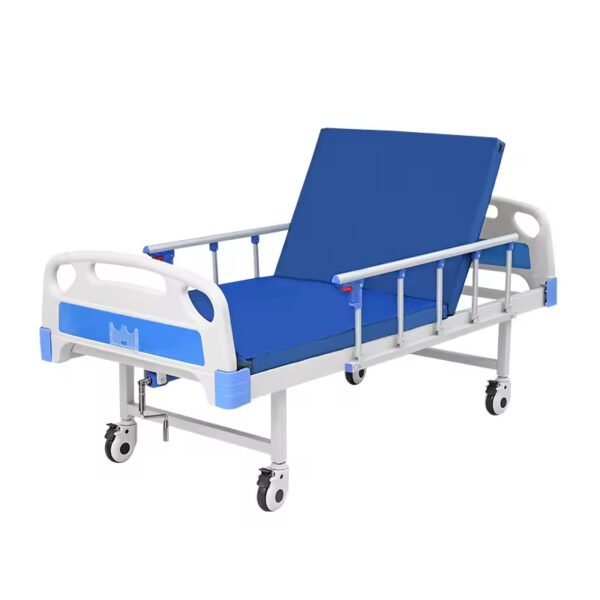 C-03 Single Crank Bed Manual Nursing ABS 6cm Mattress Flatbed Elderly Patients Hospital Home