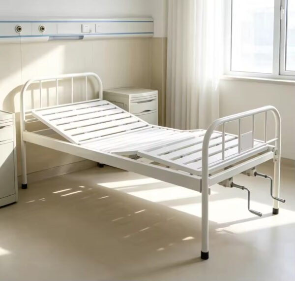Main-04 T-01 2 Crank Bed Wholesale Clinic Manual Two-Function Hospital Steel Two Crank Medical Nursing Bed
