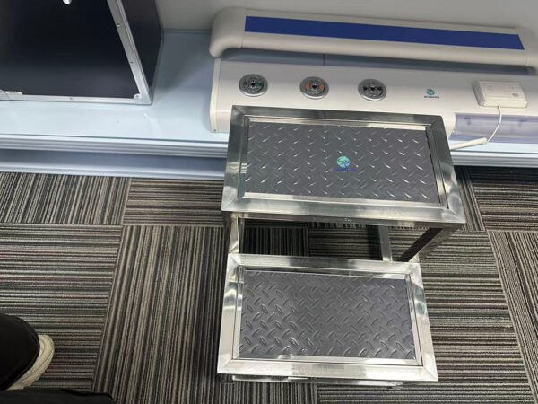 Main-04 SP-11 Hospital Furniture Stainless Steel Footstool Thickened Non-Slip Footrest and Heightened Steps Examination Bed Stairs Step