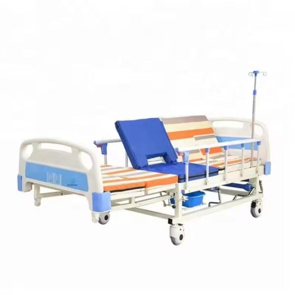 Main-04 T-401 The hospital special double bed, the medical nursing bed is manually adjusted, with guardrails, comfortable and durable
