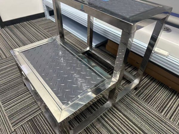 Main-05 SP-11 Hospital Furniture Stainless Steel Footstool Thickened Non-Slip Footrest and Heightened Steps Examination Bed Stairs Step