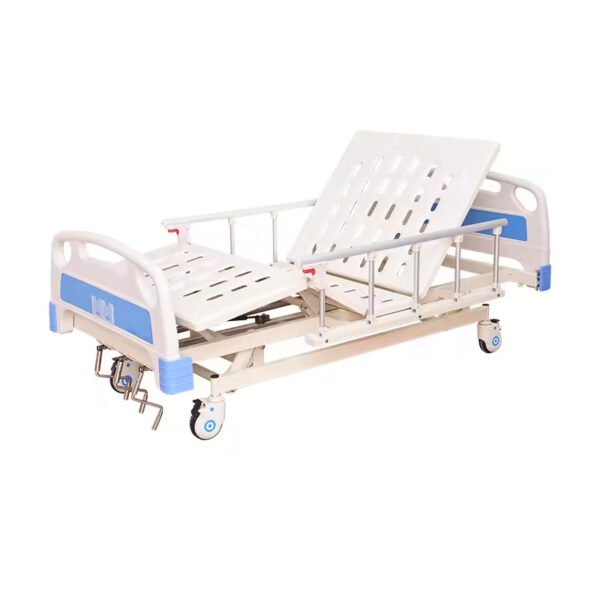 Main-06 T-401 The hospital special double bed, the medical nursing bed is manually adjusted, with guardrails, comfortable and durable