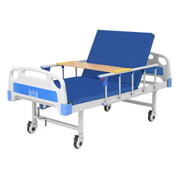 C-03 Single Crank Bed Manual Nursing ABS 6cm Mattress Flatbed Elderly Patients Hospital Home
